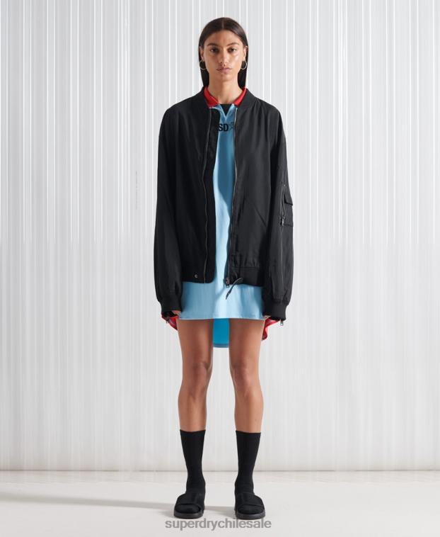 hombres Superdry negro chamarra sdx future ma1 edición limitada 2R68Z4790