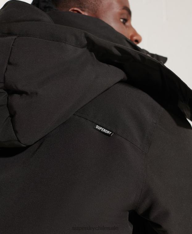 hombres Superdry negro chaqueta bomber everest 2R68Z4653