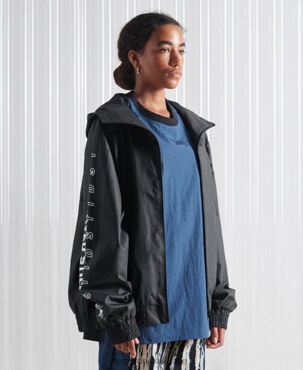 hombres Superdry negro chaqueta bomber sdx ma1 edición limitada 2R68Z4773