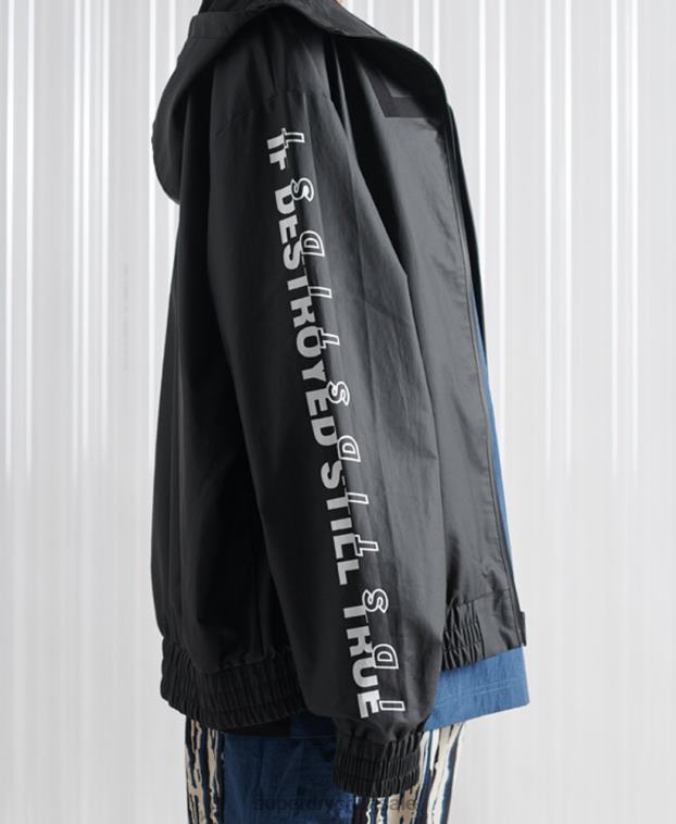 hombres Superdry negro chaqueta bomber sdx ma1 edición limitada 2R68Z4773