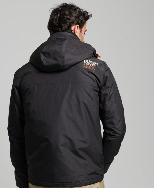 hombres Superdry negro chaqueta cortavientos mountain sd 2R68Z1160