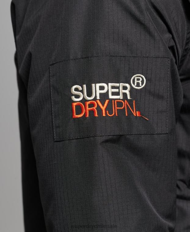 hombres Superdry negro chaqueta cortavientos mountain sd 2R68Z1160