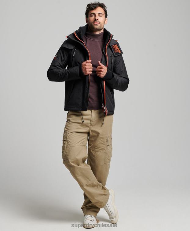 hombres Superdry negro chaqueta cortavientos mountain sd 2R68Z1160