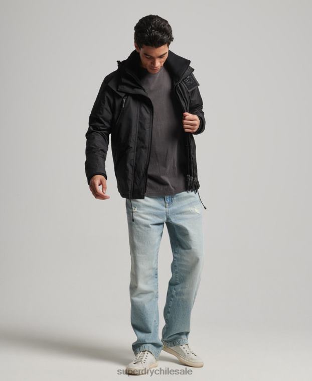 hombres Superdry negro chaqueta cortavientos mountain sd 2R68Z924