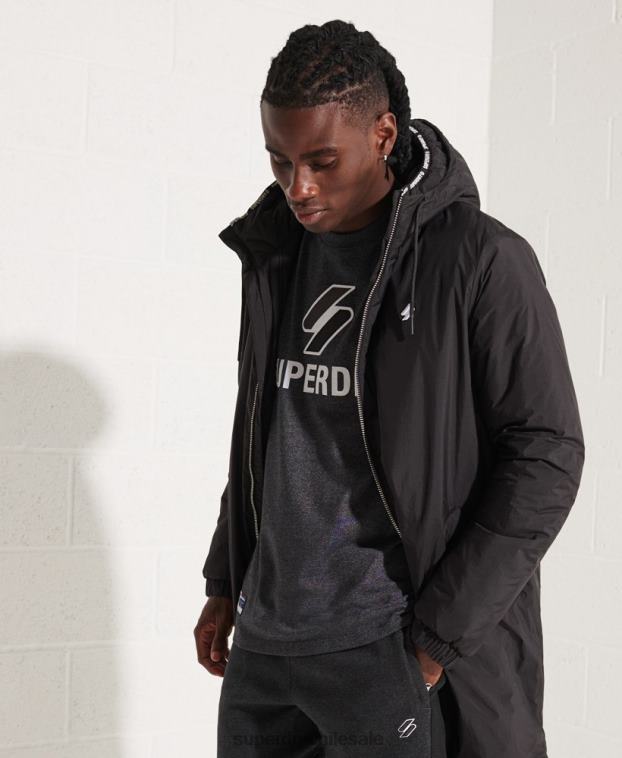 hombres Superdry negro chaqueta cortavientos touchline sd 2R68Z1151