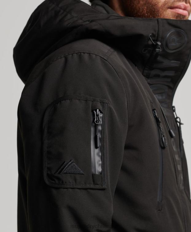 hombres Superdry negro chaqueta cortavientos ultimate sd 2R68Z1119