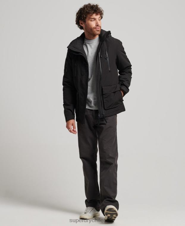 hombres Superdry negro chaqueta cortavientos ultimate sd 2R68Z1119