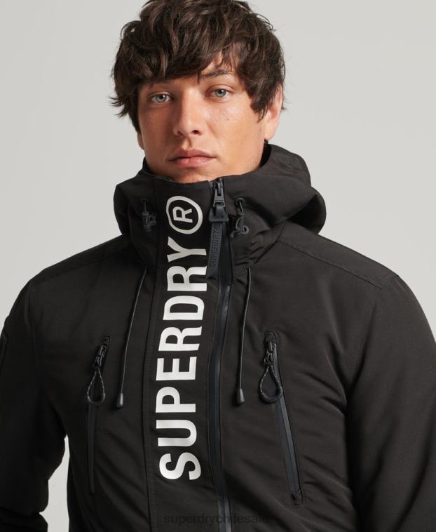 hombres Superdry negro chaqueta cortavientos ultimate sd 2R68Z1187
