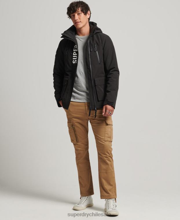 hombres Superdry negro chaqueta cortavientos ultimate sd 2R68Z1187