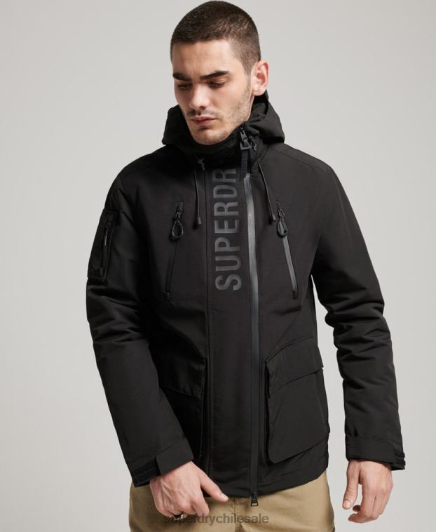 hombres Superdry negro chaqueta cortavientos ultimate sd 2R68Z919