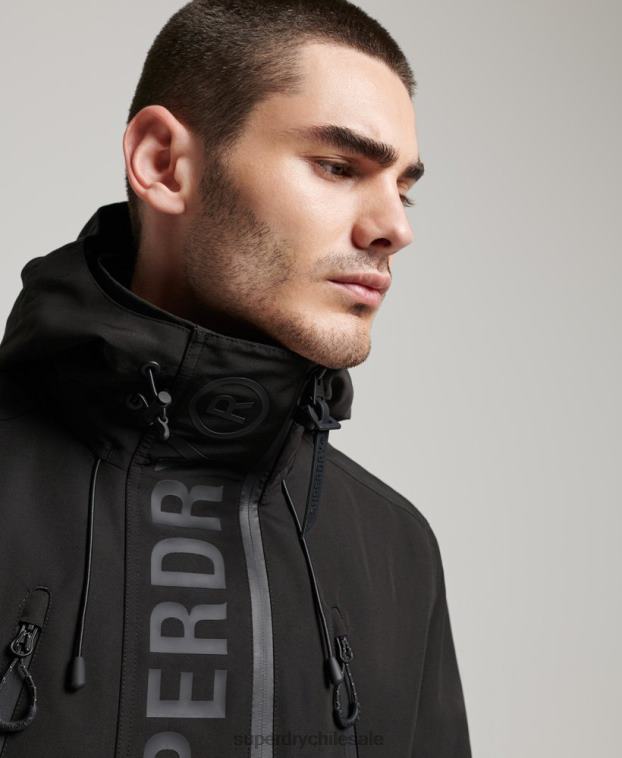 hombres Superdry negro chaqueta cortavientos ultimate sd 2R68Z919