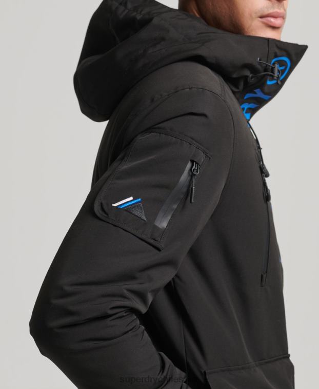 hombres Superdry negro chaqueta cortavientos ultimate sd 2R68Z922