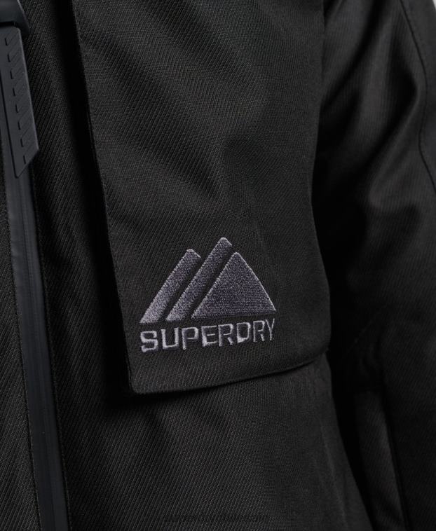 hombres Superdry negro chaqueta de freeride 2R68Z981