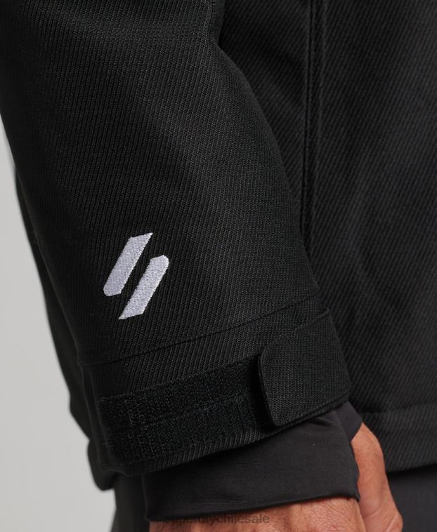 hombres Superdry negro chaqueta de freeride 2R68Z981