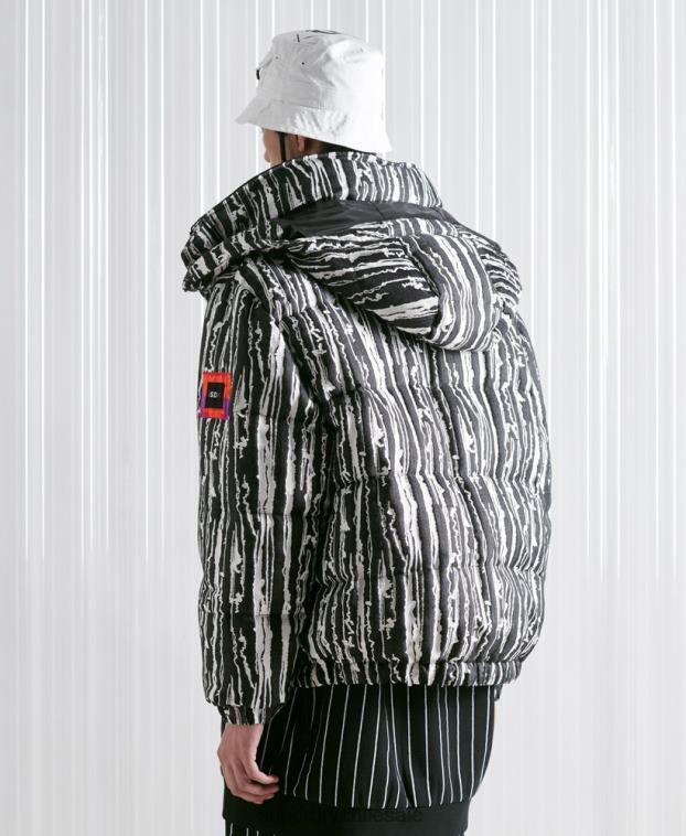 hombres Superdry negro chaqueta de jacquard de plumón sdx de edición limitada 2R68Z4762