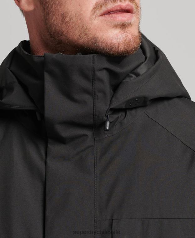 hombres Superdry negro chaqueta de nieve ultra 2R68Z976