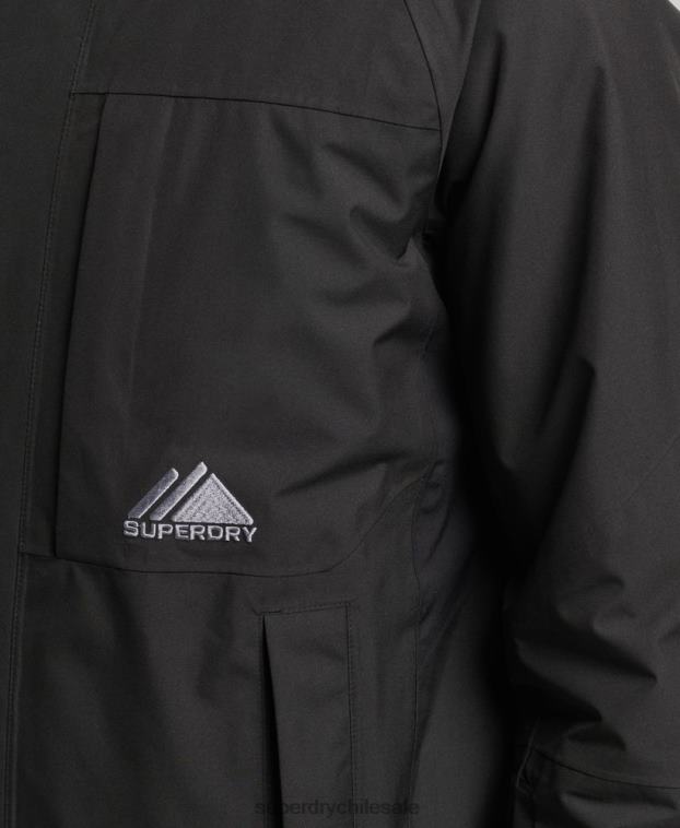 hombres Superdry negro chaqueta de nieve ultra 2R68Z976
