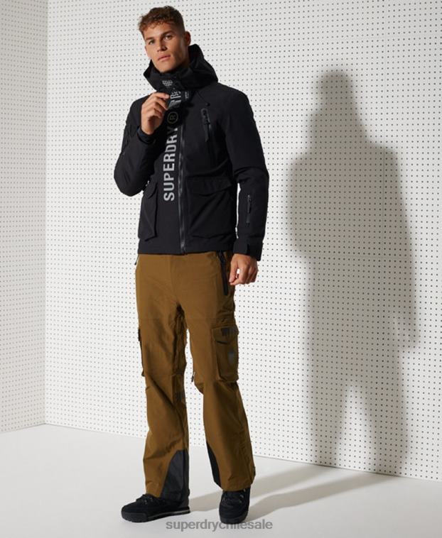 hombres Superdry negro chaqueta de rescate de montaña definitiva 2R68Z1400