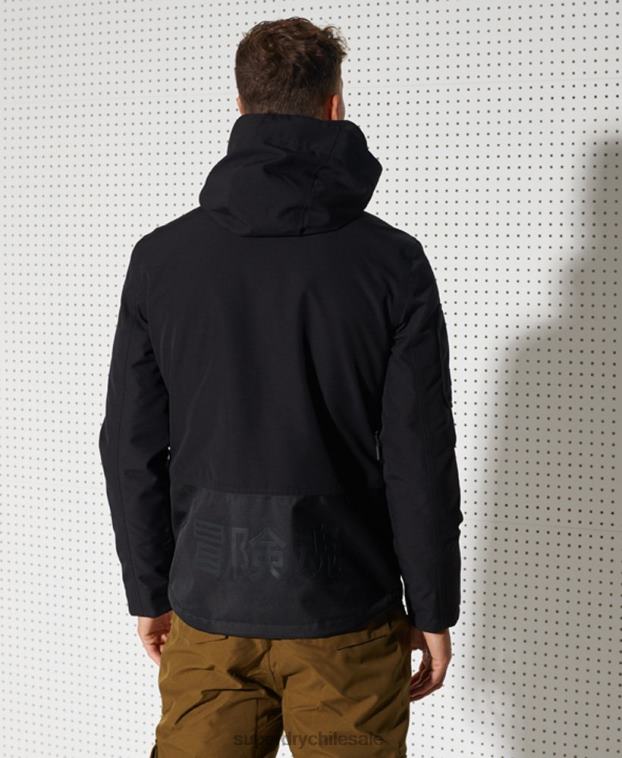 hombres Superdry negro chaqueta de rescate de montaña definitiva 2R68Z1400