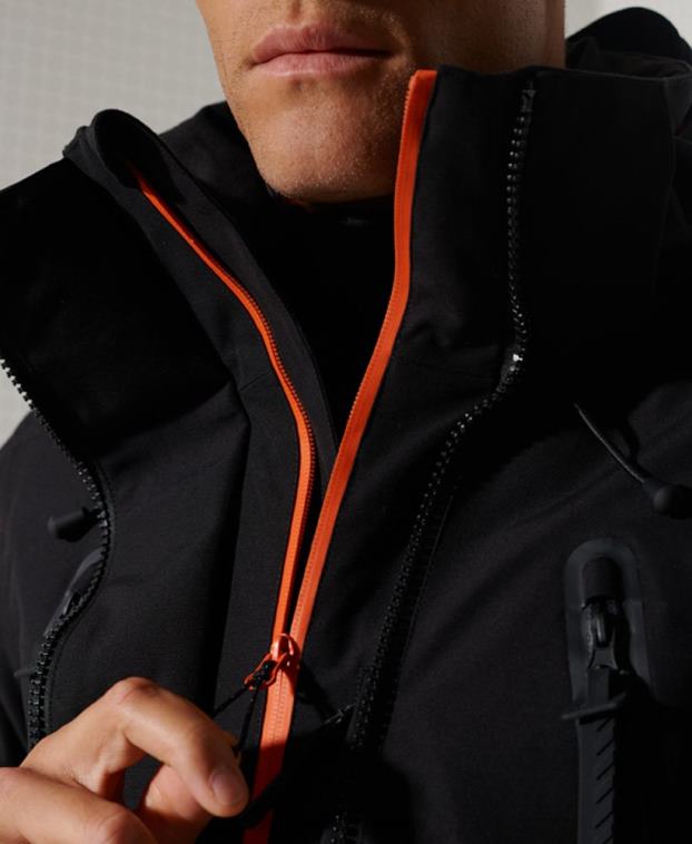hombres Superdry negro chaqueta de rescate de montaña definitiva 2R68Z1400