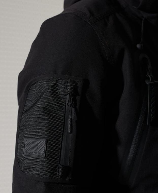 hombres Superdry negro chaqueta de rescate de montaña definitiva 2R68Z1400
