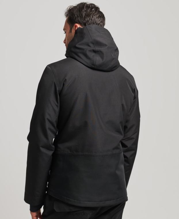 hombres Superdry negro chaqueta de rescate definitiva 2R68Z6403