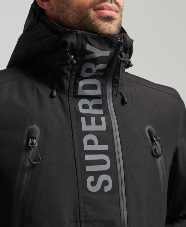hombres Superdry negro chaqueta de rescate definitiva 2R68Z6403