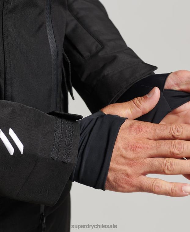 hombres Superdry negro chaqueta de rescate definitiva 2R68Z6403