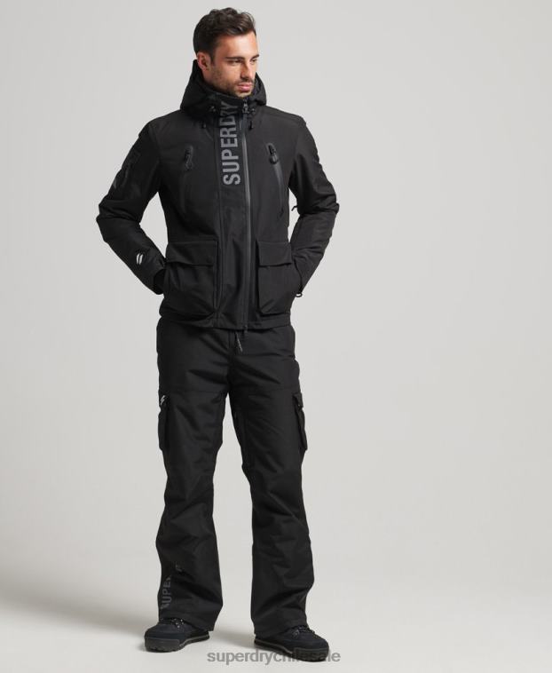 hombres Superdry negro chaqueta de rescate definitiva 2R68Z6403