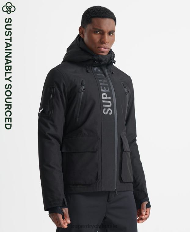 hombres Superdry negro chaqueta de rescate definitiva 2R68Z6459