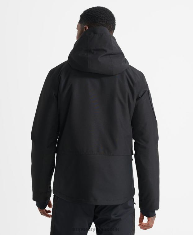 hombres Superdry negro chaqueta de rescate definitiva 2R68Z6459