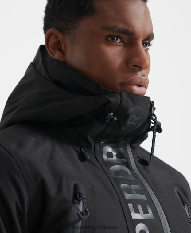 hombres Superdry negro chaqueta de rescate definitiva 2R68Z6459