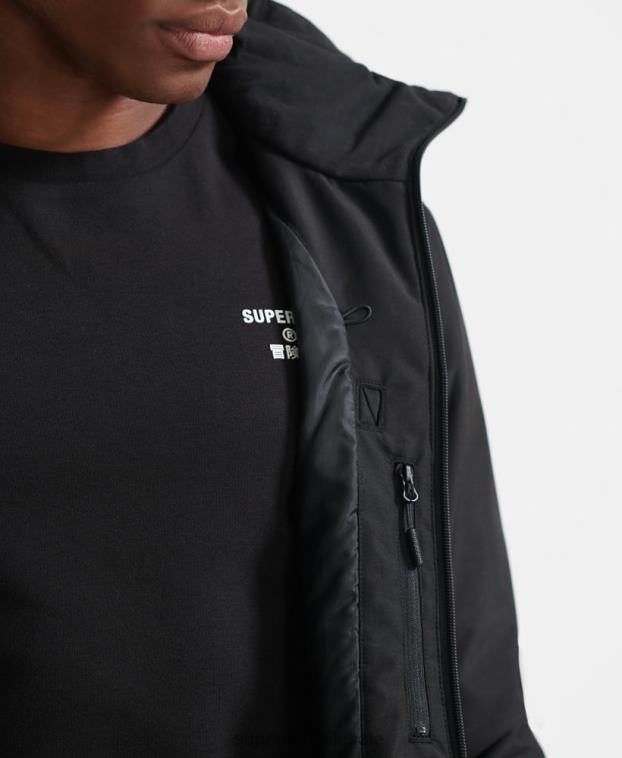 hombres Superdry negro chaqueta de rescate definitiva 2R68Z6459