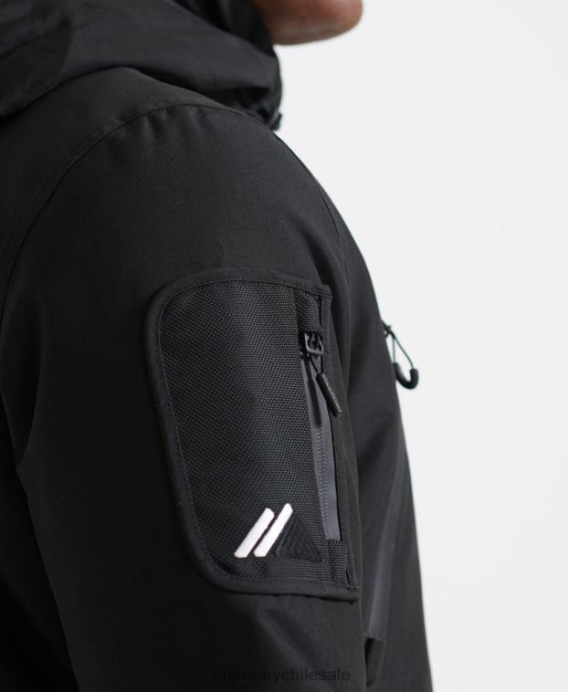 hombres Superdry negro chaqueta de rescate definitiva 2R68Z6459