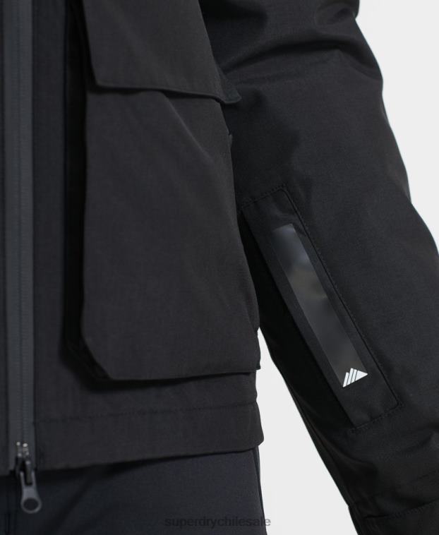 hombres Superdry negro chaqueta de rescate definitiva 2R68Z6459