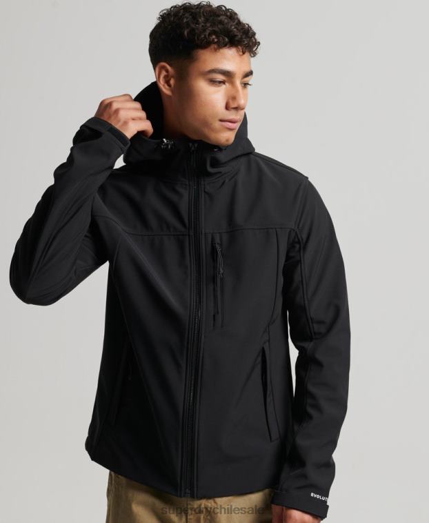 hombres Superdry negro chaqueta de senderismo 2R68Z910