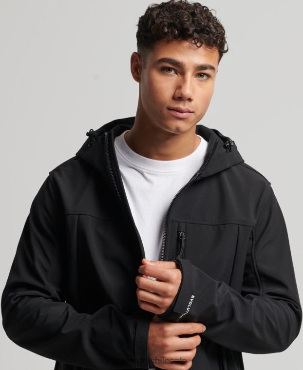 hombres Superdry negro chaqueta de senderismo 2R68Z910