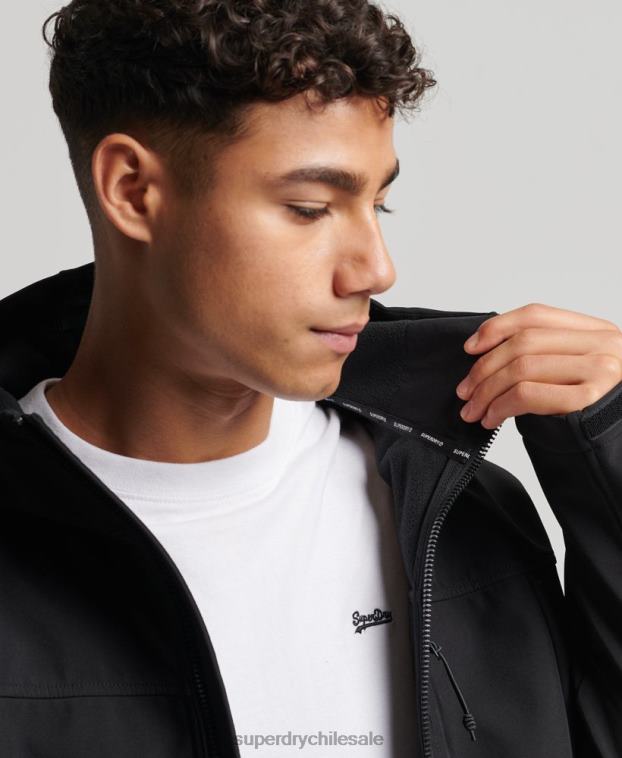 hombres Superdry negro chaqueta de senderismo 2R68Z910