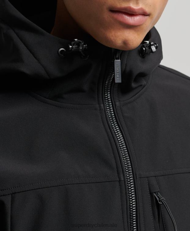 hombres Superdry negro chaqueta de senderismo 2R68Z910