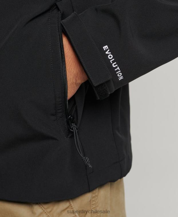 hombres Superdry negro chaqueta de senderismo 2R68Z910