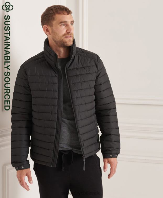 hombres Superdry negro chaqueta fuji sin capucha studios 2R68Z4663