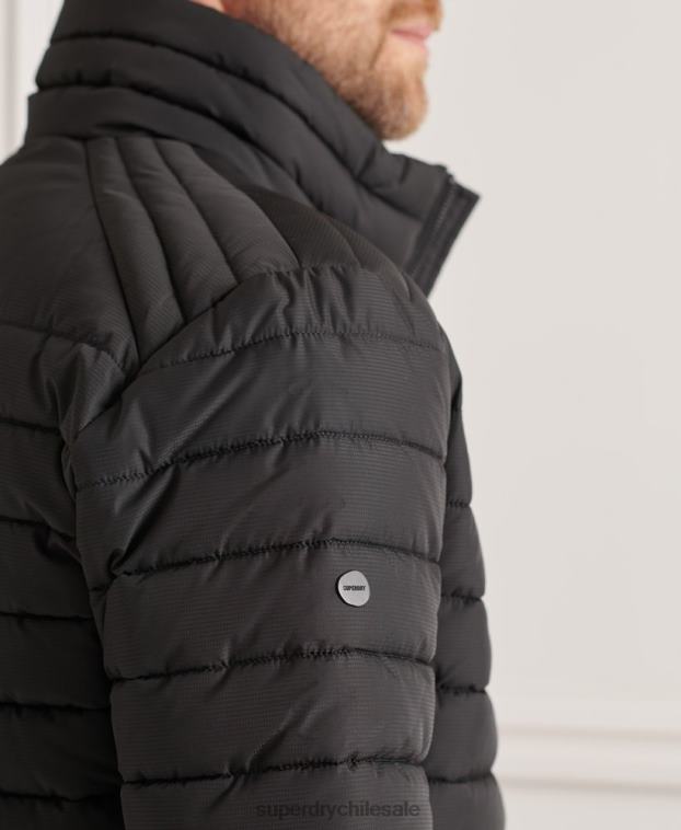 hombres Superdry negro chaqueta fuji sin capucha studios 2R68Z4663
