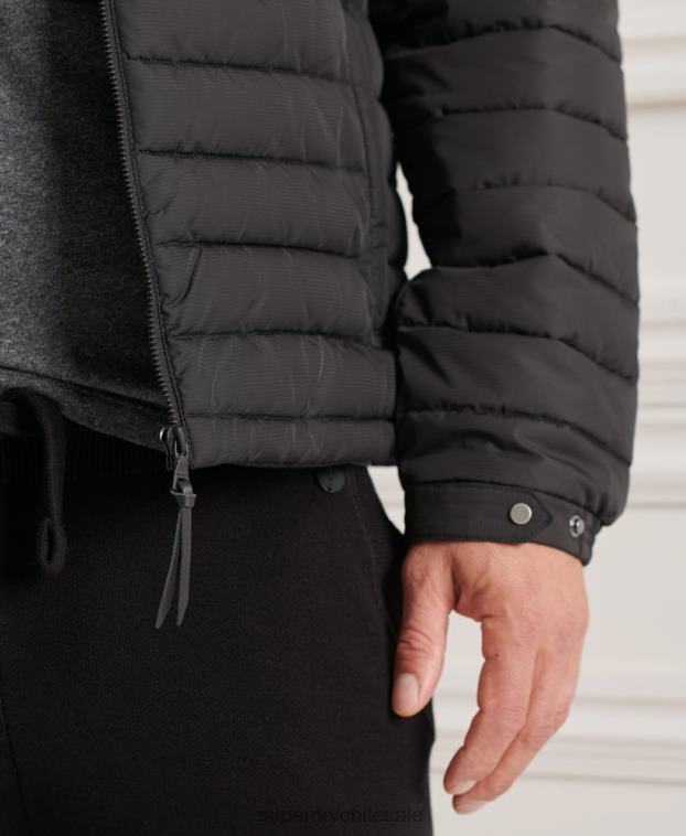 hombres Superdry negro chaqueta fuji sin capucha studios 2R68Z4663