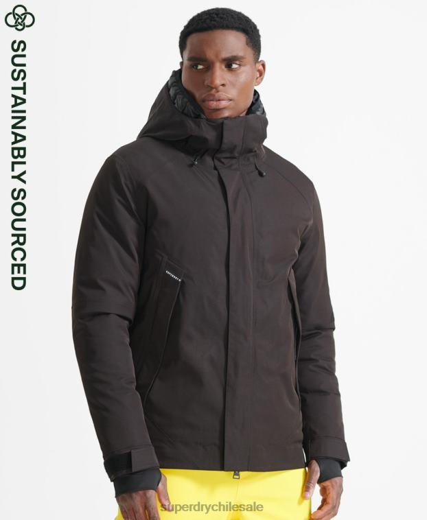 hombres Superdry negro chaqueta profesional alpina 2R68Z4779
