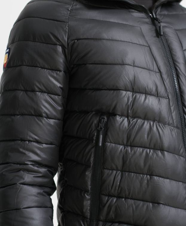 hombres Superdry negro chaqueta profesional alpina 2R68Z4779