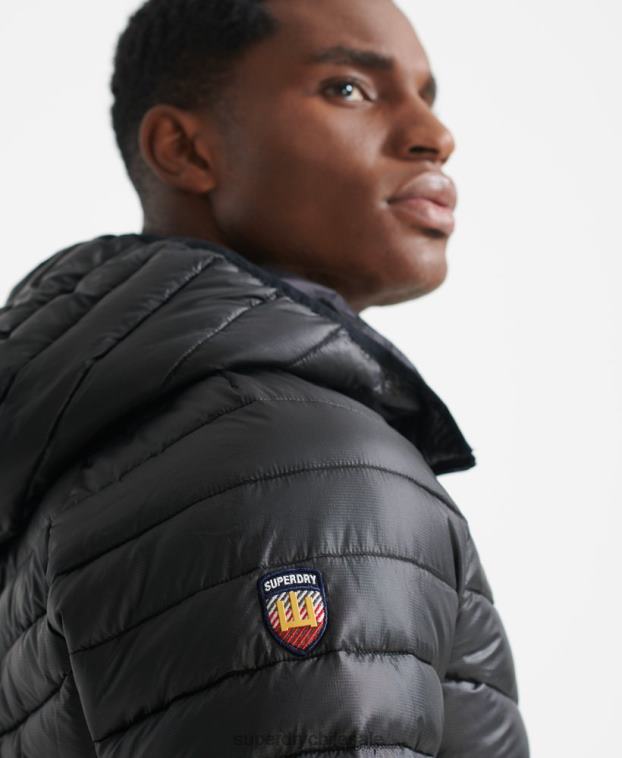 hombres Superdry negro chaqueta profesional alpina 2R68Z4779