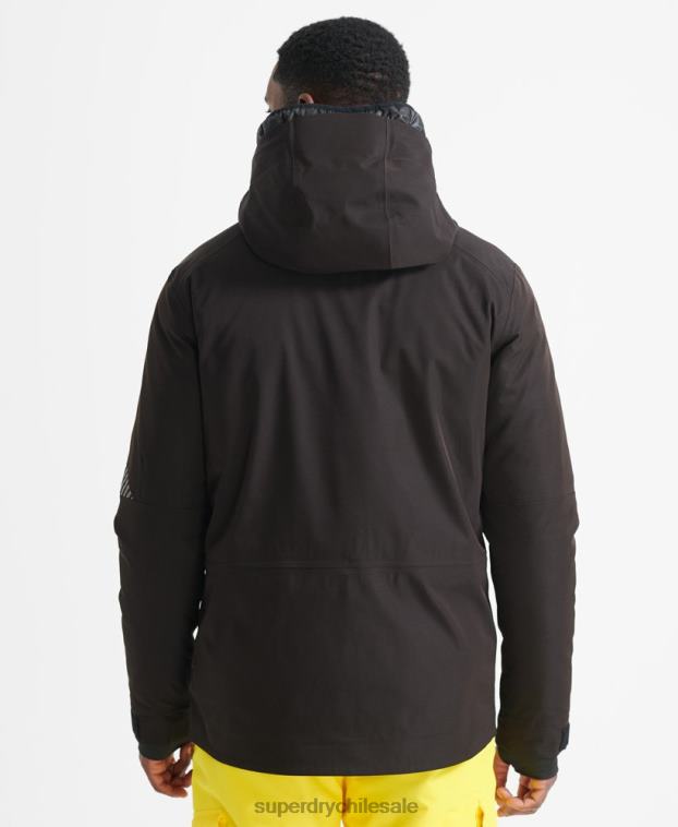 hombres Superdry negro chaqueta profesional alpina 2R68Z4779