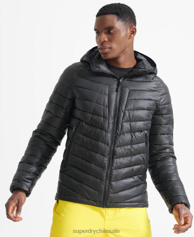 hombres Superdry negro chaqueta profesional alpina 2R68Z4779