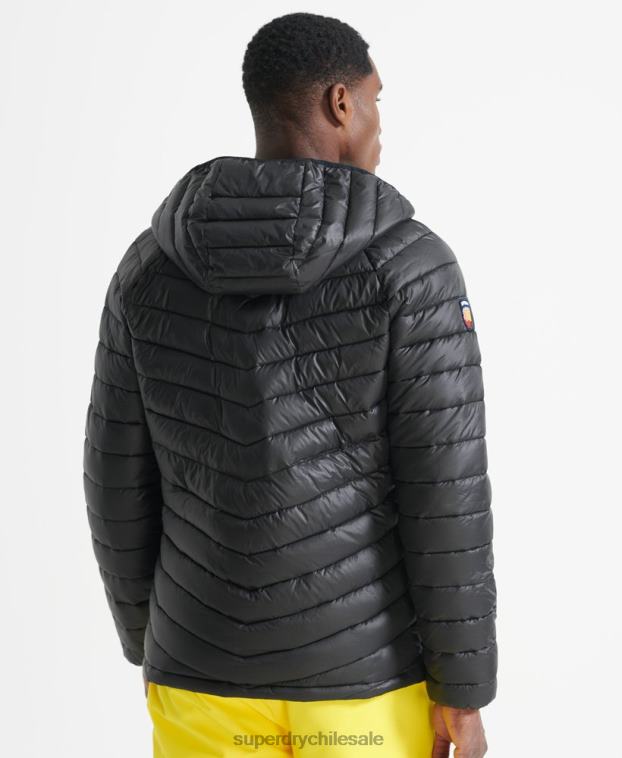 hombres Superdry negro chaqueta profesional alpina 2R68Z4779