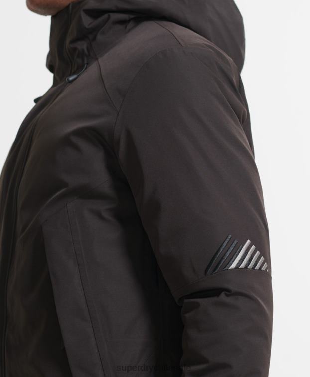 hombres Superdry negro chaqueta profesional alpina 2R68Z4779